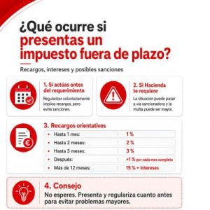 Qué pasa si presentas o pagas un impuesto fuera de plazo
